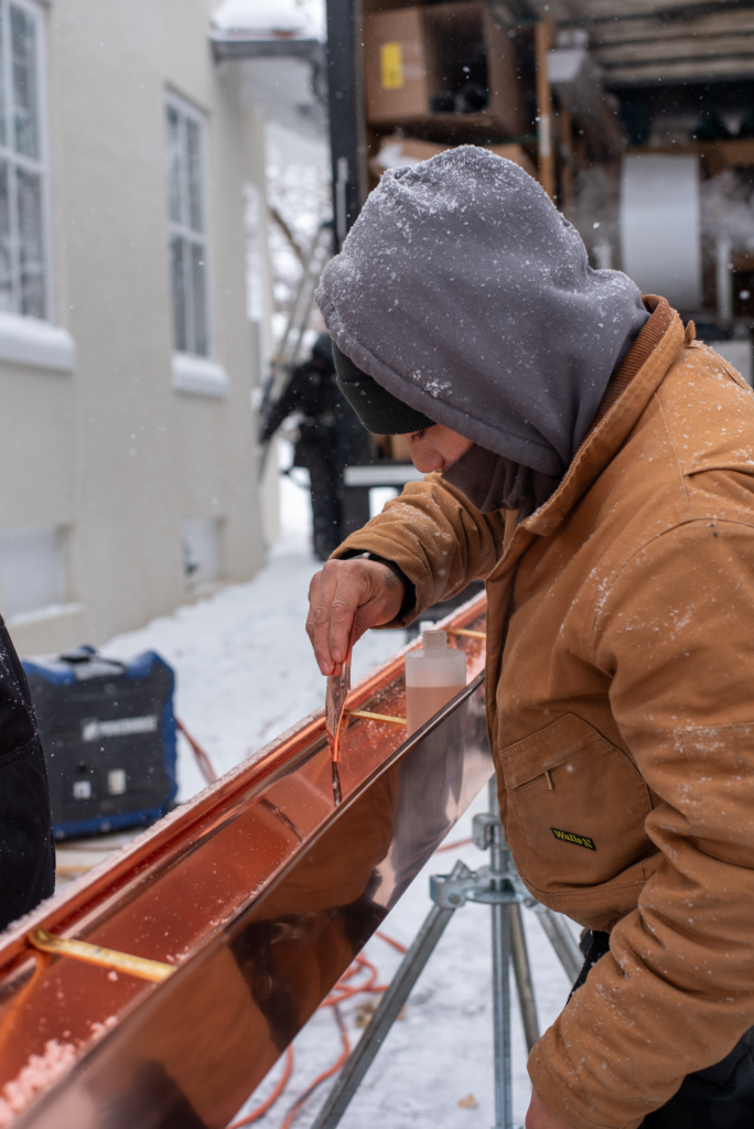 Copper Gutter | Soldering K-style copper gutters seamless copper gutters